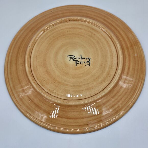 Vintage Pennsbury Pottery Set of 2 Black Rooster 10" Dinner Plates - Picture 6 of 6